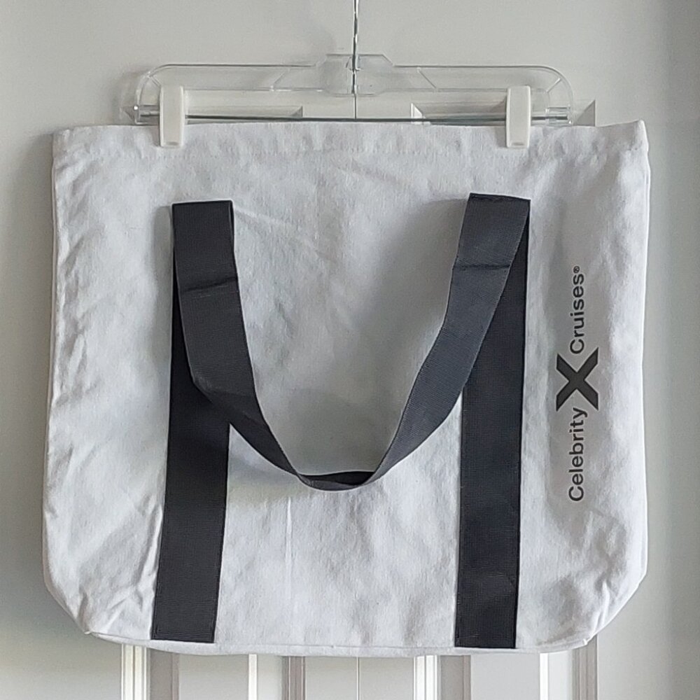 NEW Celebrity Cruises White Canvas Lined Tote Bag